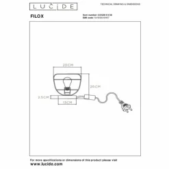 Luminaires Lucide Lampes À Poser|Lampe de table Lucide FILOX Noir, 1 lumière