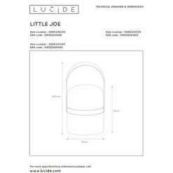 Lampe de table Lucide LITTLEJOE LED Brun, Blanc, 1 lumière