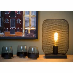 Luminaires Lucide Lampes À Poser|Lampe de table Lucide MESH Noir, 1 lumière