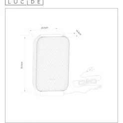 Luminaires Lucide Lampes À Poser|Lampe de table Lucide MESH Noir, 1 lumière