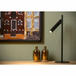 Luminaires Lucide Éclairage Led|Lampe de table Lucide PHILON LED Noir, 1 lumière