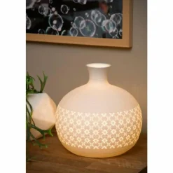 Luminaires Lucide Lampes À Poser|Lampe de table Lucide TIESSE Blanc, 1 lumière