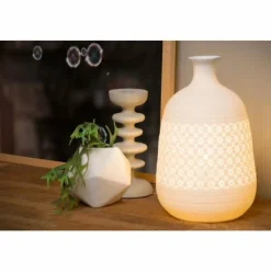 Luminaires Lucide Lampes À Poser|Lampe de table Lucide TIESSE Blanc, 1 lumière