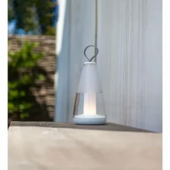 Lampe de table Lutec PEPPER LED Blanc, 1 lumière, Changeur de couleurs