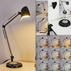 hofstein Lampes À Poser|Lampe de table Mildura LED Noir, Blanc, 1 lumière