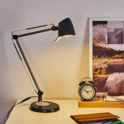 hofstein Lampes À Poser|Lampe de table Mildura LED Noir, Blanc, 1 lumière