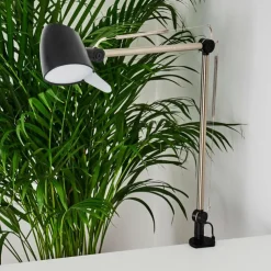 hofstein Lampes À Poser|Lampe de table Mildura LED Noir, Blanc, 1 lumière