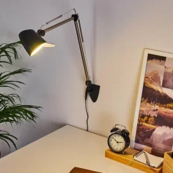 hofstein Lampes À Poser|Lampe de table Mildura LED Noir, Blanc, 1 lumière