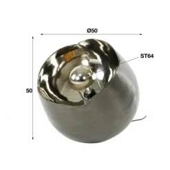 hofstein Lampes À Poser|Lampe de table Mirror Nickel mat, Noir, 1 lumière