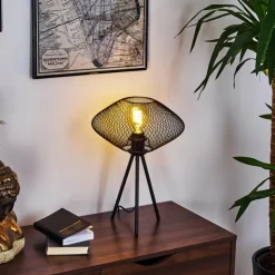 hofstein Lampes À Poser|Lampe de table Moholm Noir, 1 lumière