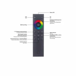 Lampe de table Paul Neuhaus Q-HANNES LED Argenté, 1 lumière, Télécommandes