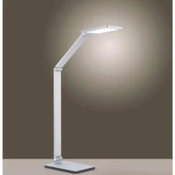 Lampe de table Paul Neuhaus Q-HANNES LED Argenté, 1 lumière, Télécommandes