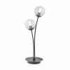 Luminaires Paul Neuhaus Éclairage Led|Lampe de table Paul Neuhaus WIDOW LED Nickel mat, Noir, 2 lumières