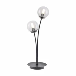 Luminaires Paul Neuhaus Éclairage Led|Lampe de table Paul Neuhaus WIDOW LED Nickel mat, Noir, 2 lumières