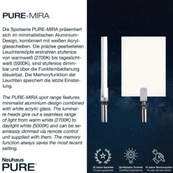Luminaires Paul Neuhaus Éclairage Led|Lampe de table Paul Neuhaus PURE-MIRA LED Noir, 1 lumière, Télécommandes