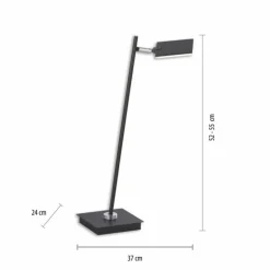 Luminaires Paul Neuhaus Éclairage Led|Lampe de table Paul Neuhaus PURE-MIRA LED Noir, 1 lumière, Télécommandes