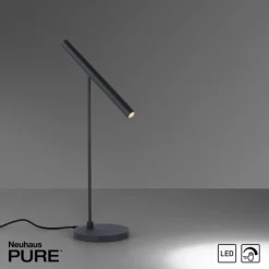 Luminaires Paul Neuhaus Éclairage Led|Lampe de table Paul Neuhaus PURE-TUTUA LED Noir, 1 lumière