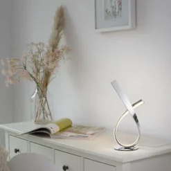 Luminaires Paul Neuhaus Éclairage Led|Lampe de table Paul Neuhaus LINDA LED Chrome, 1 lumière