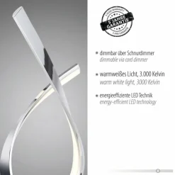 Luminaires Paul Neuhaus Éclairage Led|Lampe de table Paul Neuhaus LINDA LED Chrome, 1 lumière