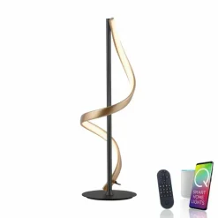 Lampe de table Paul Neuhaus QSWING LED Anthracite, Or, 1 lumière, Télécommandes