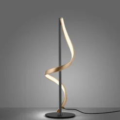 Lampe de table Paul Neuhaus QSWING LED Anthracite, Or, 1 lumière, Télécommandes