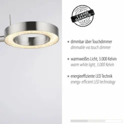 Luminaires Paul Neuhaus Éclairage Led|Lampe de table Paul Neuhaus HENSKO LED Argenté, 1 lumière