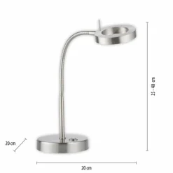 Luminaires Paul Neuhaus Éclairage Led|Lampe de table Paul Neuhaus HENSKO LED Argenté, 1 lumière