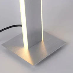 Lampe de table Paul-Neuhaus Q-ADRIANA LED Aluminium, 2 lumières, Télécommandes