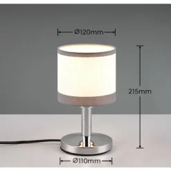 Luminaires Reality Lampes À Poser|Lampe de table Reality DAVOS Chrome, 1 lumière