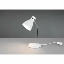 Luminaires Reality Lampes À Poser|Lampe de table Reality Harvey Chrome, Blanc, 1 lumière