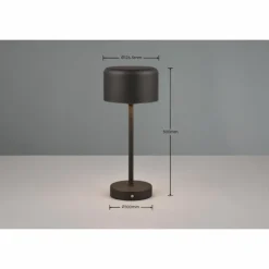 Luminaires Reality Éclairage Led|Lampe de table Reality JEFF LED Noir, 1 lumière