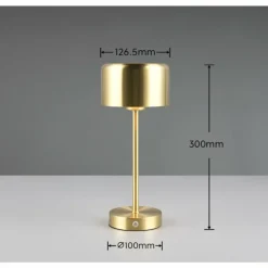 Luminaires Reality Éclairage Led|Lampe de table Reality JEFF LED Laiton, 1 lumière
