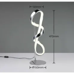 Luminaires Reality Lampes À Poser|Lampe de table Reality PADUA LED Chrome, 1 lumière