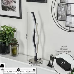 hofstein Éclairage Led|Lampe de table Serlande LED Aluminium, 1 lumière