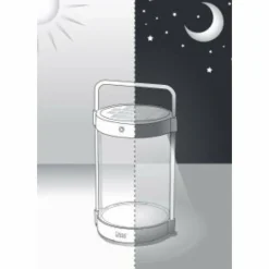 Lampe de table solaire Konstsmide Crotone LED Noir, 1 lumière