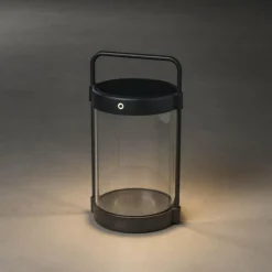 Lampe de table solaire Konstsmide Crotone LED Noir, 1 lumière