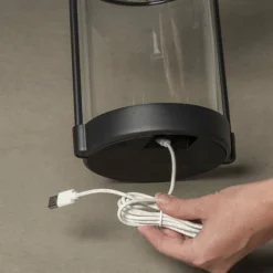 Lampe de table solaire Konstsmide Crotone LED Noir, 1 lumière