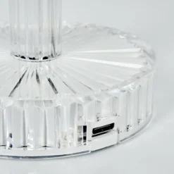 hofstein Lampes À Poser|Lampe de table Toire LED Transparent, Blanc, 1 lumière