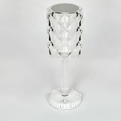 hofstein Lampes À Poser|Lampe de table Toire LED Transparent, Blanc, 1 lumière