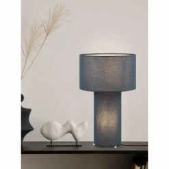 Luminaires Trio Lampes À Poser|Lampe de table Trio Bale Bleu, 2 lumières