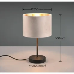 Luminaires Trio Lampes À Poser|Lampe de table Trio JULIETA Noir, 1 lumière