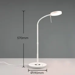 Luminaires Trio Éclairage Led|Lampe de table Trio Monza LED Blanc, 1 lumière