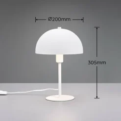 Luminaires Trio Lampes À Poser|Lampe de table Trio Nola Blanc, 1 lumière