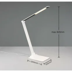 Luminaires Trio Éclairage Led|Lampe de table Trio TRAVIS LED Blanc, 1 lumière
