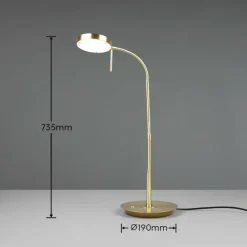Luminaires Trio Éclairage Led|Lampe de table Trio-Leuchten Monza LED Laiton, 1 lumière