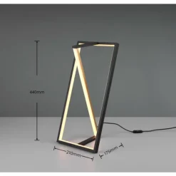 Luminaires Trio Lampes À Poser|Lampe de table Trio-Leuchten Edge LED Noir, 1 lumière