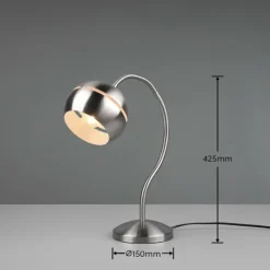 Luminaires Trio Lampes À Poser|Lampe de table Trio-Leuchten Fletcher Nickel mat, 1 lumière