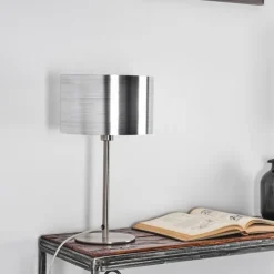 hofstein Lampes À Poser|Lampe de table Volos Nickel mat, 1 lumière