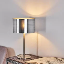 hofstein Lampes À Poser|Lampe de table Volos Nickel mat, 1 lumière