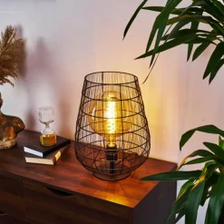 hofstein Lampes À Poser|Lampe de table Yachats Noir, 1 lumière